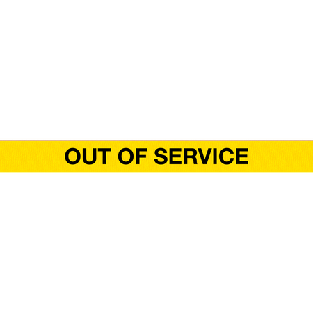 Queue Solutions WallPro 300, Yellow, 7.5' Yellow/Black OUT OF SERVICE Belt WP300Y-YBO75